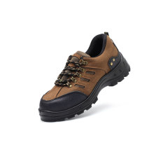 Brown Injection PU Sole Anti-fur Upper Material Comfortable Safety Shoes